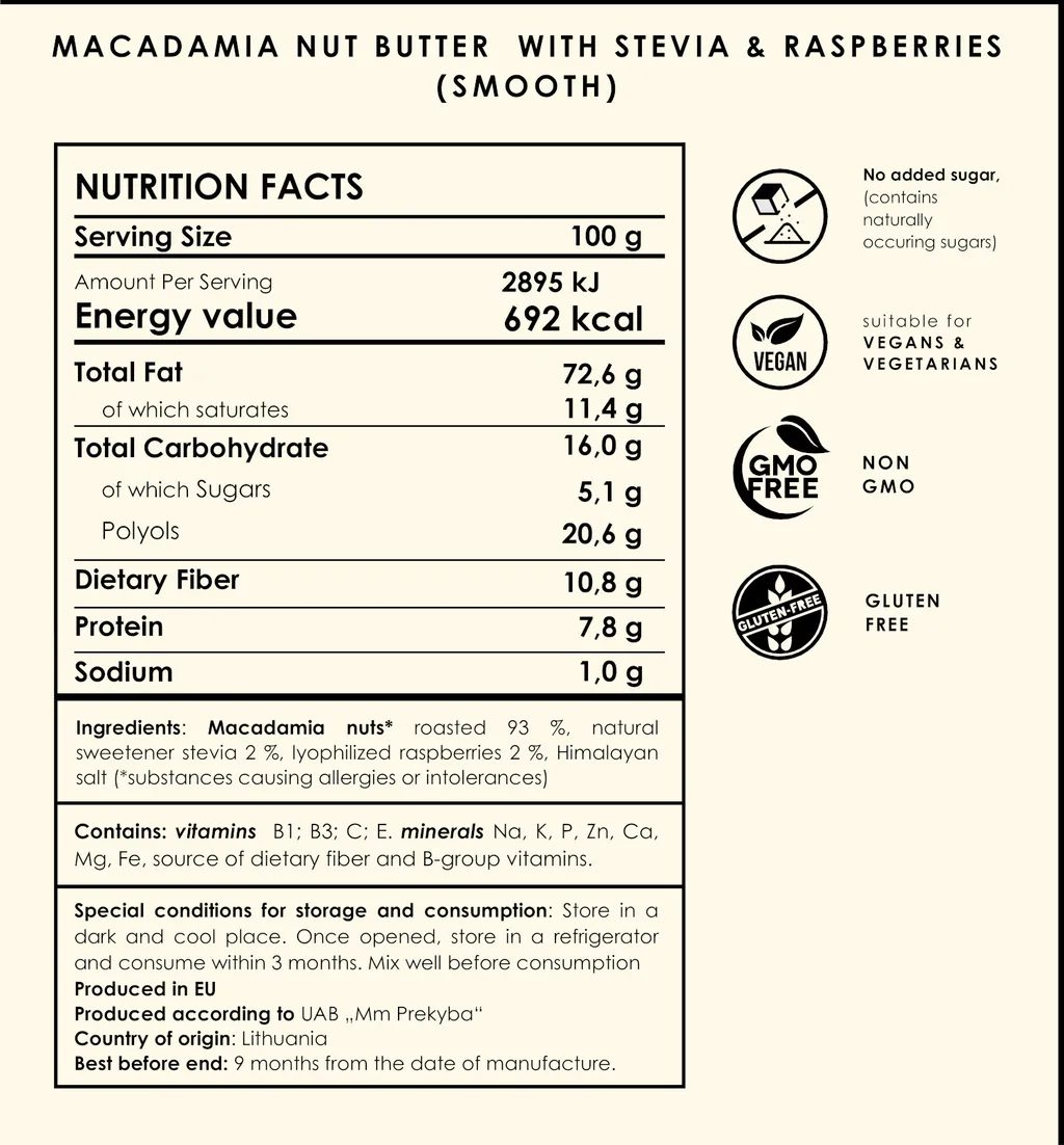 крем-паста Макадамия + малина и стевия в Москве