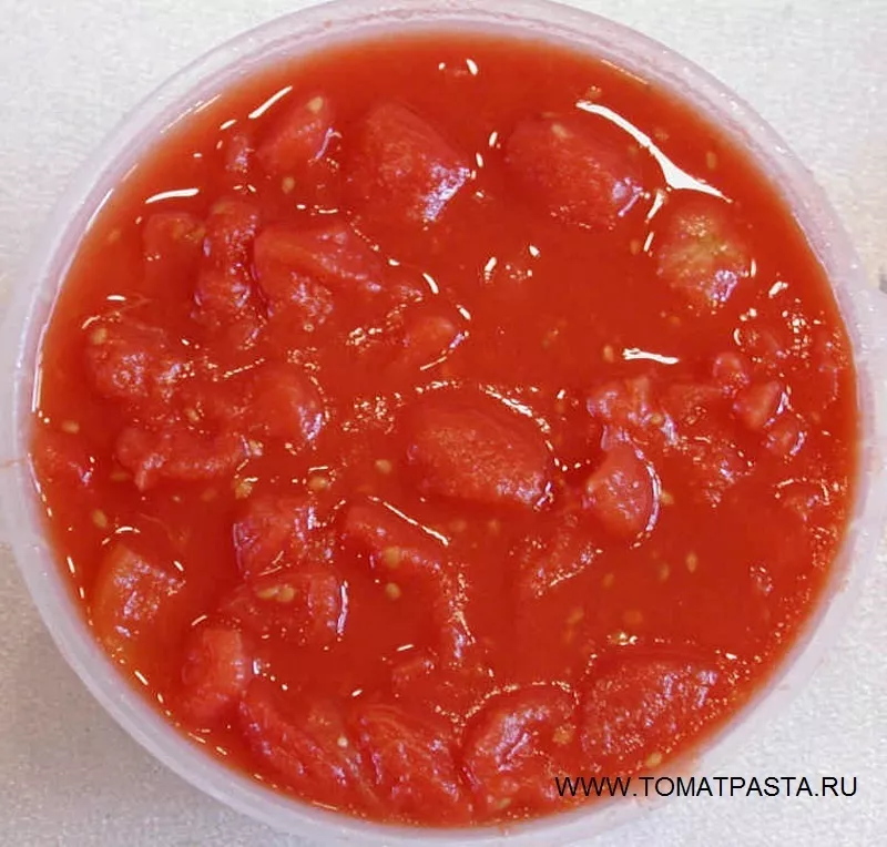 фотография продукта Дайс томаты (резаные в собственном соку)